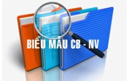 BIỂU MẪU DÀNH CHO CÁN BỘ, NHÂN VIÊN