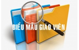BIỂU MẪU DÀNH CHO GIÁO VIÊN