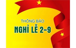 THÔNG BÁO Lịch nghỉ lễ Quốc khánh và tổ chức lễ Khai giảng năm học 2026 – 2027