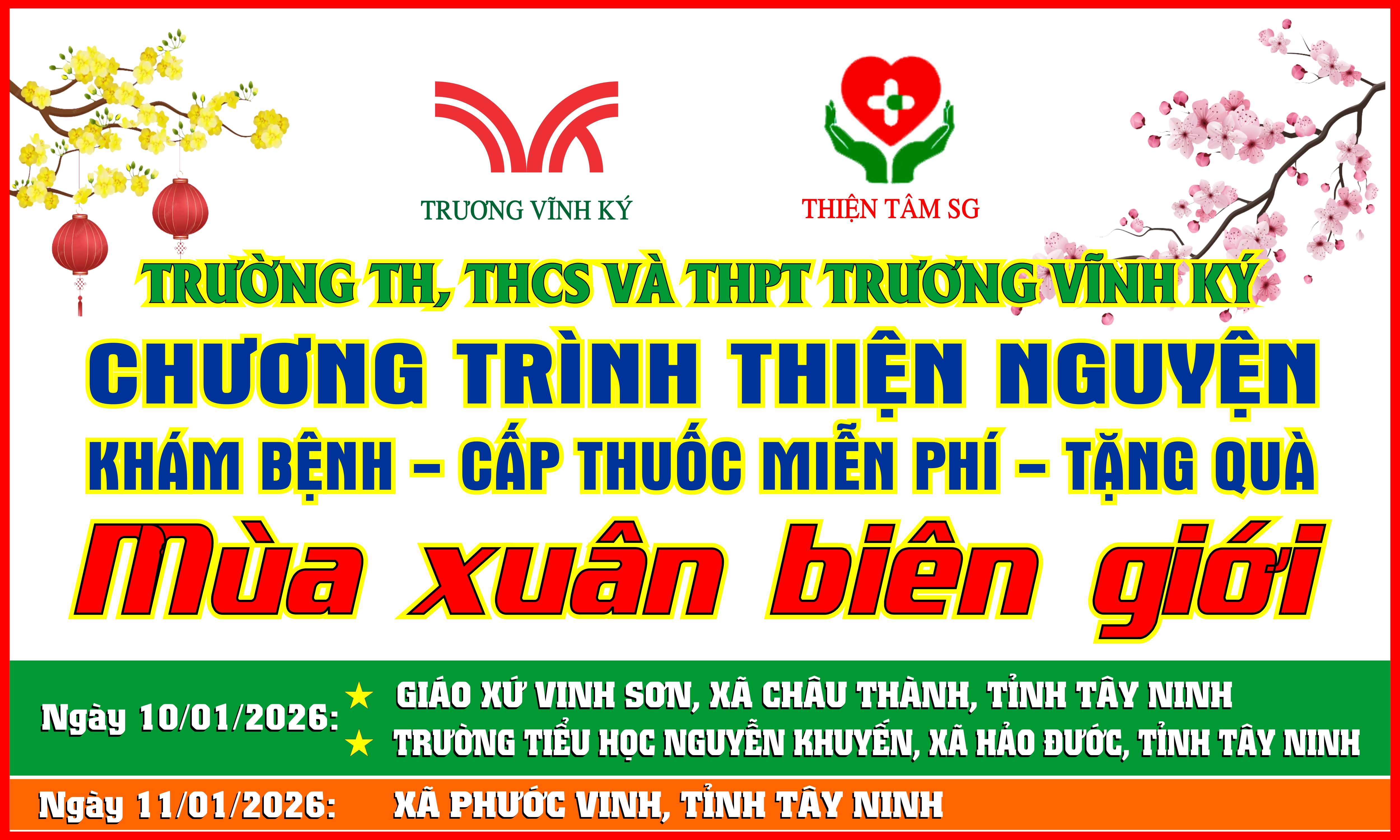 CHUYẾN ĐI TỪ THIỆN TÂY NINH  NGÀY 10, 11 THÁNG 01 NĂM 2026