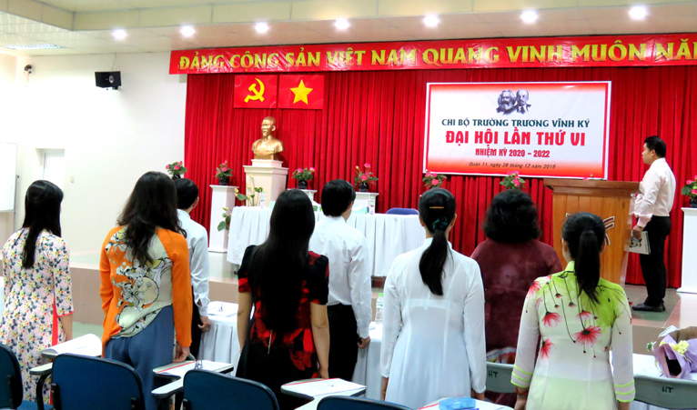 ĐẠI HỘI CHI BỘ TRƯỜNG TRƯƠNG VĨNH KÝ NHIỆM KỲ 2020 - 2022