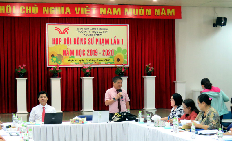 HỌP HỘI ĐỒNG SƯ PHẠM LẦN 1 NĂM HỌC 2019 - 2020